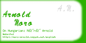 arnold moro business card