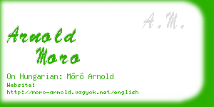 arnold moro business card